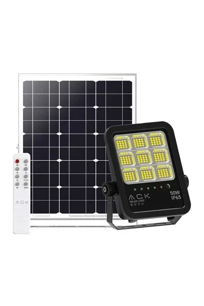 ACK 50W Solar Led Projektör 6500K-4000K-3000K Ayarlanabilir Ip65 AT66-05092