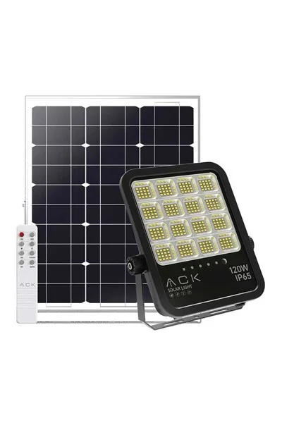 ACK 120W Solar Led Projektör 6500K-4000K-3000K Ayarlanabilir  Ip65 AT66-19192
