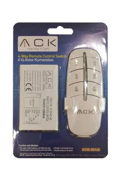 ACK 4'Lü 220V Avıze Kumandası AY30-00140 görsel 2