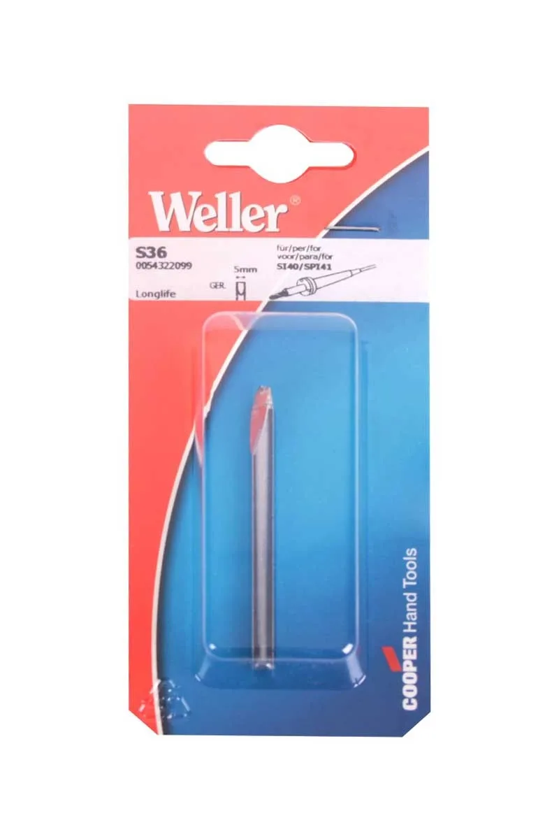 Weller S36 Sp40 Havya için Demir Kaplı Düz Uç görsel 3