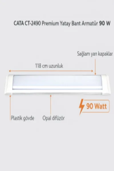 90W YATAY BANT ARMATÜR görsel 2
