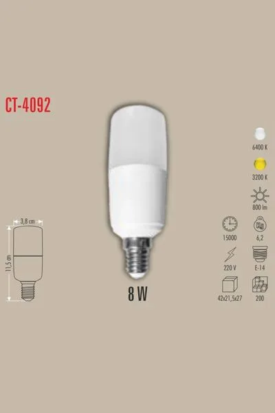 8W LED AMPUL (E14) (BEYAZ)