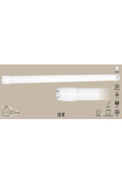 Cata CT-4224 120cm 18W G13 6400K Beyaz Ledli Floresan görsel 2