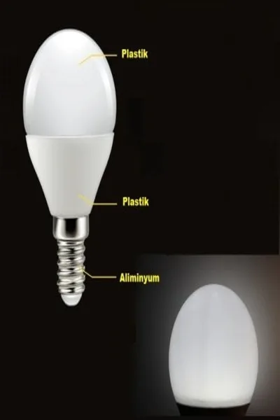 6W LED AMPUL (E-14)( BEYAZ)