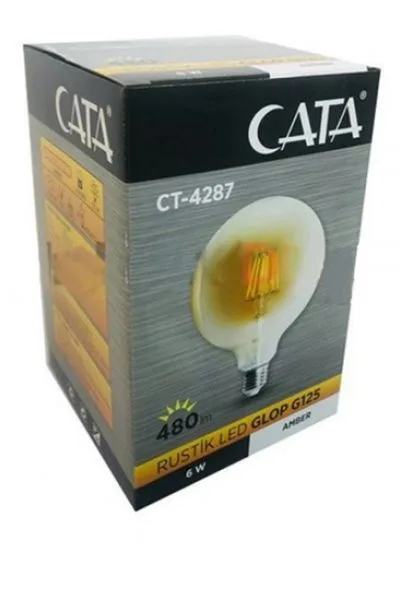 Cata CT-4287 G125 6W Rustik Sarı Işıklı Led Ampul