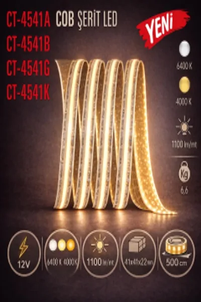 CATA CT-4541A Cob Serit Led 12 V Amber