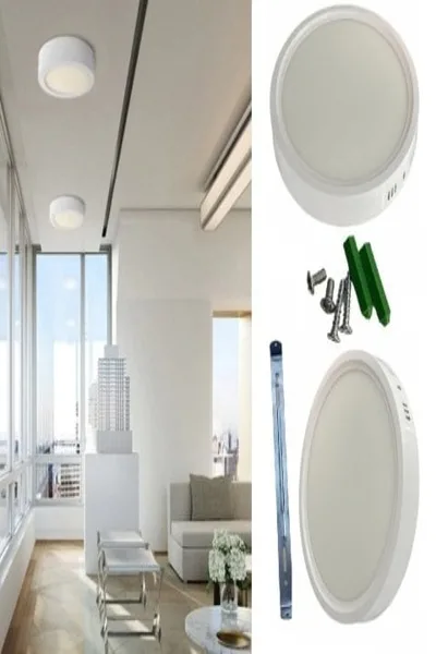 18W SIVA ÜSTÜ LED PANEL (YUVARLAK)(GÜNIŞIĞI)