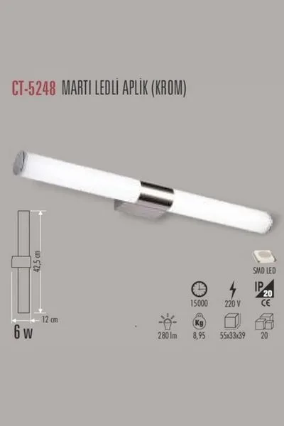 Cata CT-5248G 6W 3200k Günışığı Martı Led Aplik