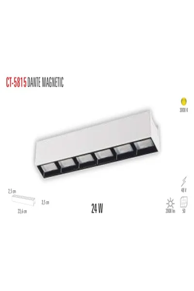 24W DANTE MAGNETIC SPOT(GÜNIŞIĞI) görsel 2
