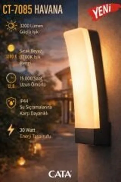 Cata 15w Bahçe Armatürü Moskova 6400K Beyaz Işık CT-7085