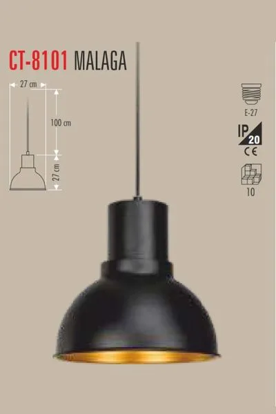 DEKORATİF SARKIT ARMATÜR (SİYAH+SARI+27cm)