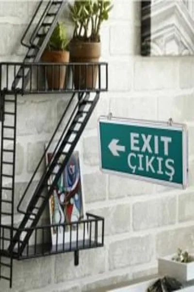 3W Exit Çıkış Armatürü LED'li (3 Saat Akülü) görsel 2