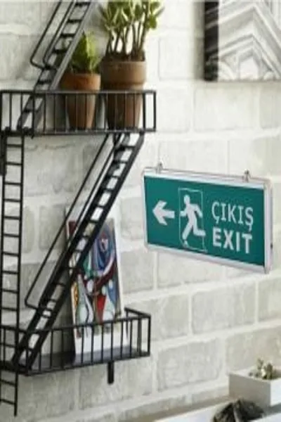 3W Exit Çıkış Armatürü LED'li (3 Saat Akülü) görsel 2