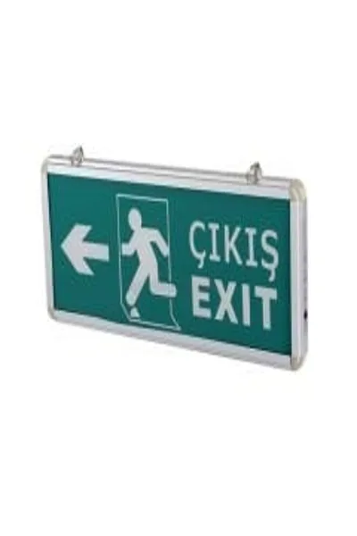 3W Exit Çıkış Armatürü LED'li (3 Saat Akülü)