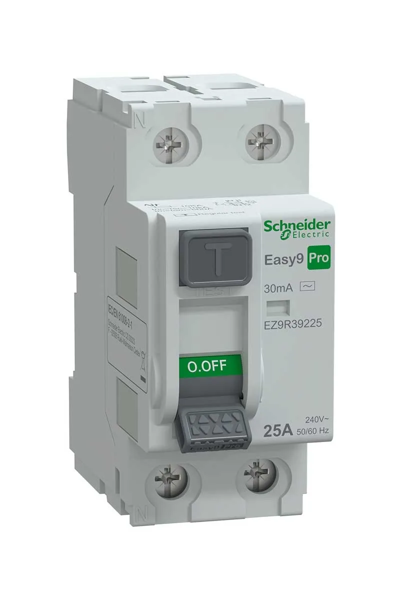 Schneider EZ9R39225 Easy 9 Pro KAK 2P 25A 30mA AC 240V Kaçak Akım Rölesi