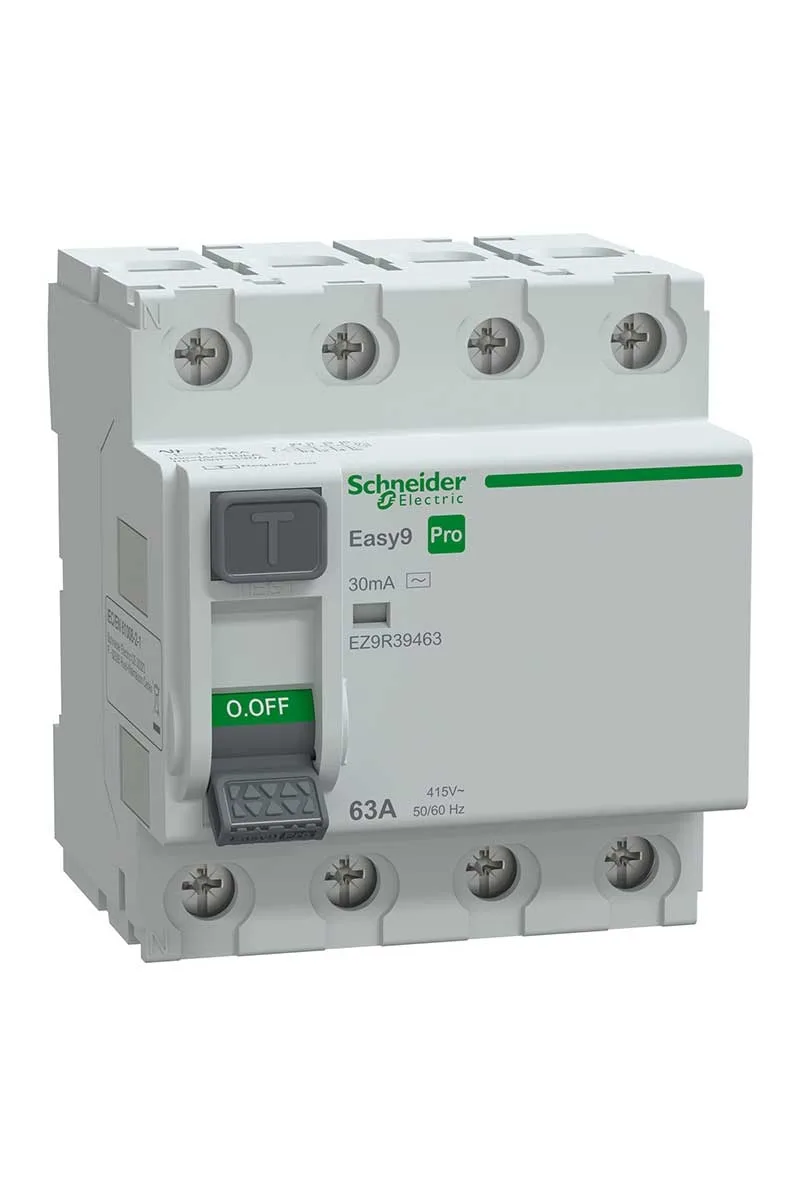 Schneider EZ9R39463 Easy 9 Pro KAK 4P 63A 30mA AC 415V Kaçak Akım Rölesi