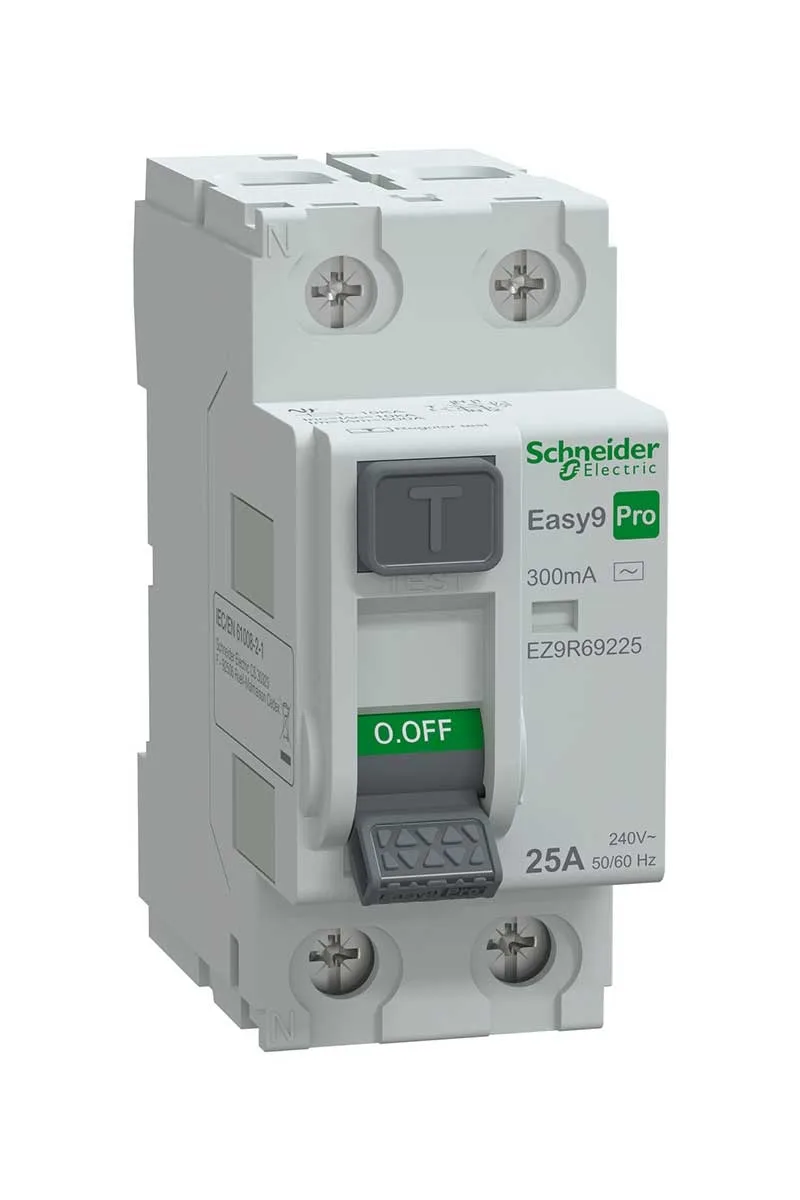 Schneider EZ9R69225 Easy 9 Pro KAK 2P 25A 300mA AC 240V Kaçak Akım Rölesi