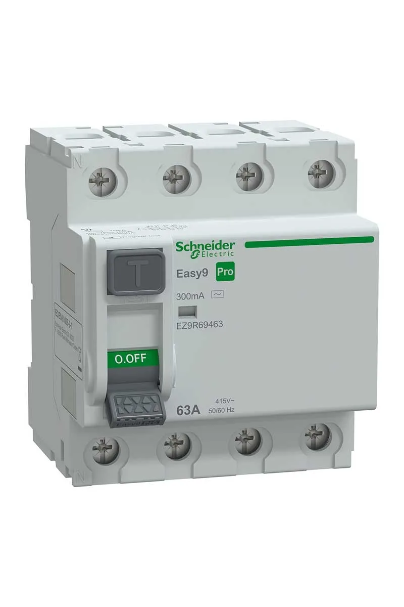 Schneider EZ9R69463 Easy 9 Pro KAK 4P 63A 300mA AC 415V Kaçak Akım Rölesi