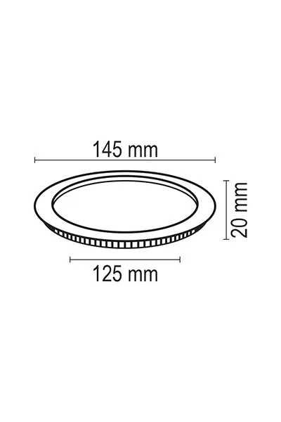Forlife FL-2040 9W 6500K Beyaz Alüminyum Yuvarlak Slim Led Panel görsel 2