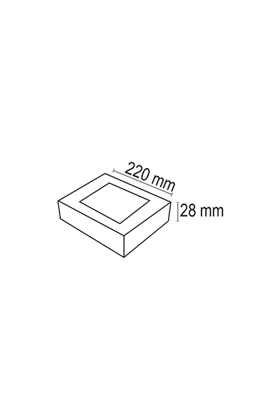 Forlife FL-2202 18W 6500K Beyaz Sıva Üstü Kare Led Panel görsel 2