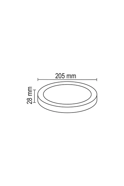 Forlife FL-2204 18W 3200K Sıva Üstü Yuvarlak Led Panel Armatür Günışığı görsel 2
