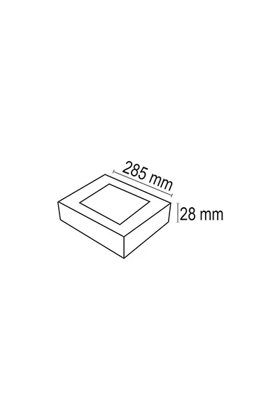 Forlife FL-2207 24W 6500K Beyaz Sıva Üstü Kare Led Panel görsel 2