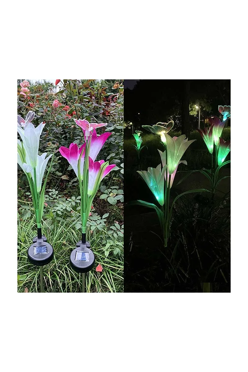 Forlife FL-3205 Rgb 4W Beyaz Zambak Solar Kazıklı Çiçek Çim Armatürü görsel 5