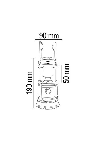 Forlife FL-3226 20W Solar 2 Fonksiyonlu Kamp Feneri 3200K görsel 4