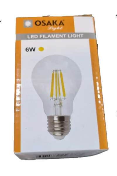 Osaka 6W E27 A60 Flamanlı Gold Led Ampul görsel 2