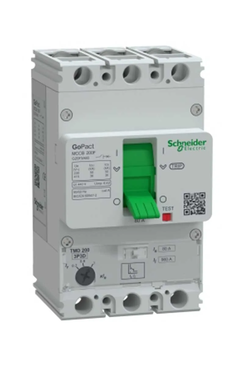Schneider G20F3A80 GoPact MCCB 200F 3P3D 80A Ayar Sahalı Şalter