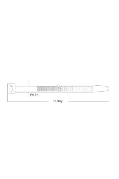 Gwest GT 150 M 1000 Adet 150x2.5mm Beyaz Kablo Bağı görsel 2