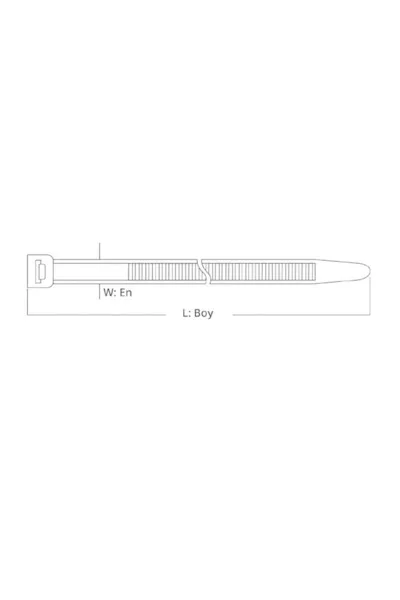 Gwest GT 100 MB 1000 Adet 100x2.5mm Siyah Kablo Bağı görsel 2