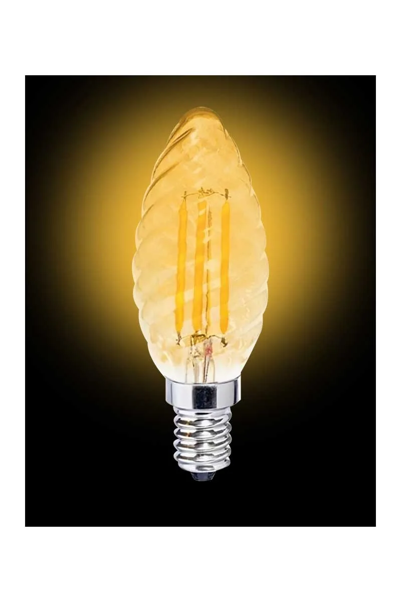 Global K2 KES610 4W E14 2700K Sarı C35 Led Flamanlı Rustik Ampul görsel 2