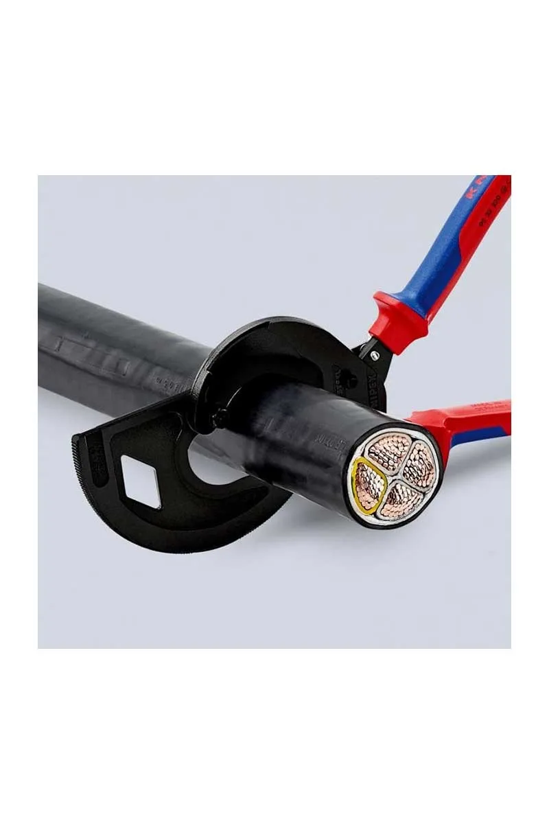 Knipex 95 32 320 Cırcır Mekanizmalı Kablo Kesici görsel 5