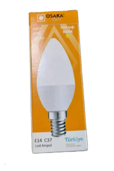 Osaka 230V 6W E14 C37 Led Ampul Gün Işığı 3000K görsel 2