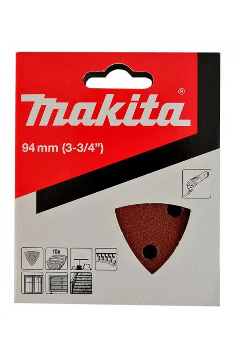 Makita B-22953 10 Adet 150 Kum Ahşap Üçgen Zımpara görsel 2