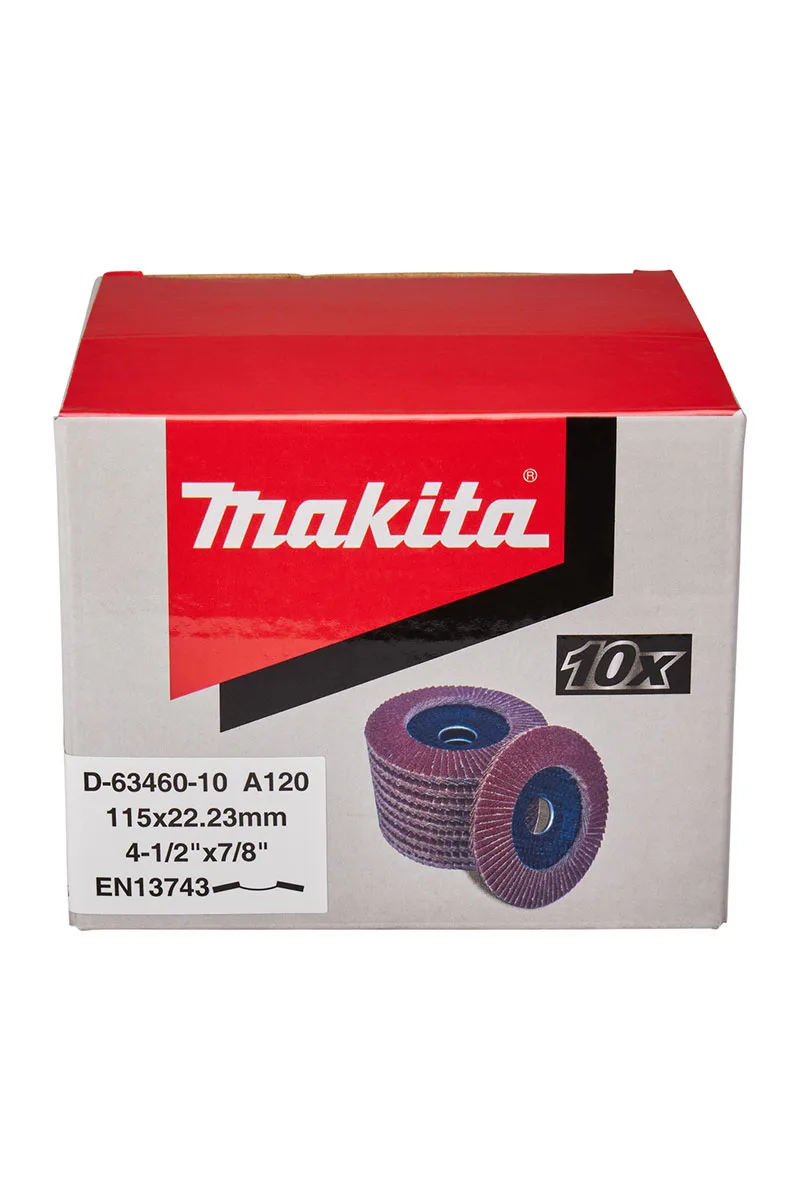Makita D-63460 10 Adet 115mm A120 Kum Flap Disk görsel 3