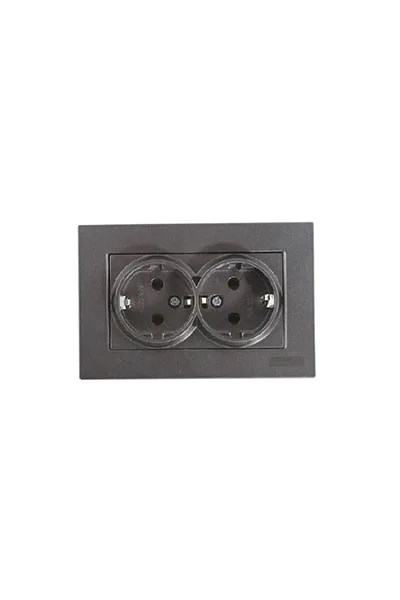 Makel-56050082 Karea İkili Topraklı Priz B.Füme