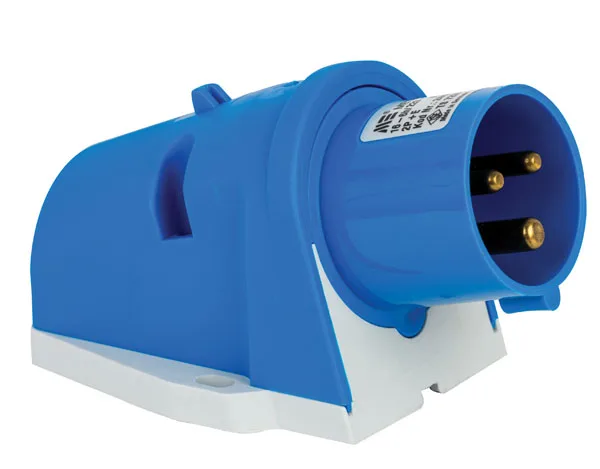 Mete Enerji T24423 3x16A 2P+E 6h/50-60Hz 220-240V IP44 Cee Norm Hızlı Bağlantılı Eğik Gövdeli Duvar Fişi