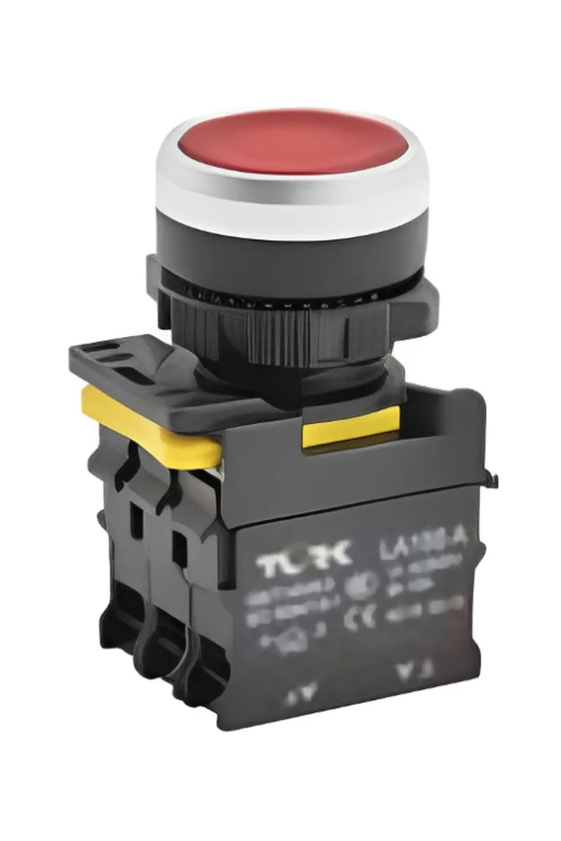 Tork TRK-A5-01D-24 24VAC NC1 Kırmızı Stop Led Işıklı Yaylı Buton