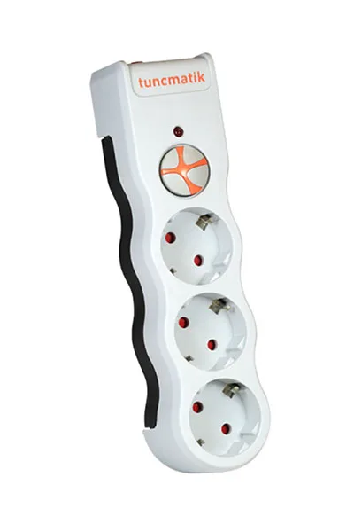 Tunçmatik TSK5083 Üçlü Beyaz Powersurge Akım Korumalı Priz
