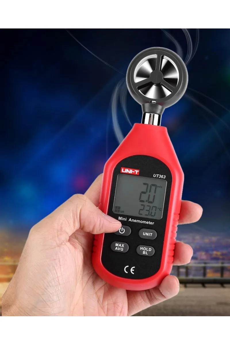 Unit UT363 Mini Dijital Rüzgar Hızı Ölçer Anemometre görsel 2