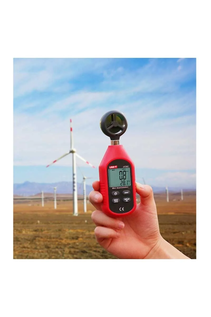 Unit UT363 Mini Dijital Rüzgar Hızı Ölçer Anemometre görsel 4