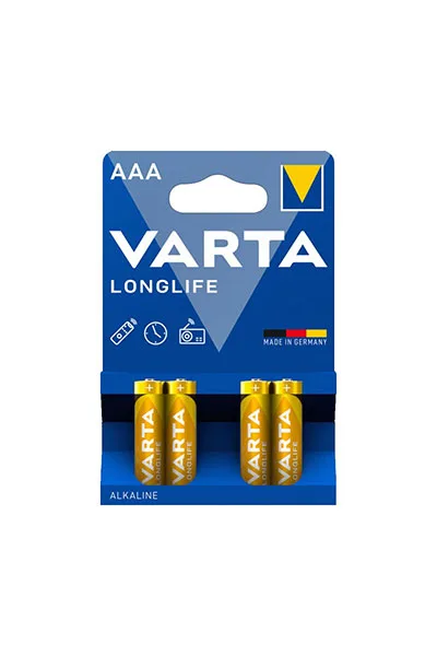 Varta LongLife Alkaline AAA İnce Kalem Pil 4'Lü 4103101414