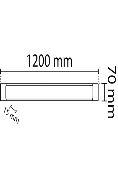 Noas YL98-1200 40W Ip20 120cm 6500K Beyaz Yatay Led Bant Armatür görsel 2
