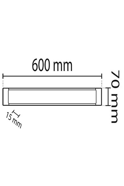 Noas YL98-6000 20W Ip20 60cm 6500K Beyaz Yatay Led Bant Armatür görsel 2