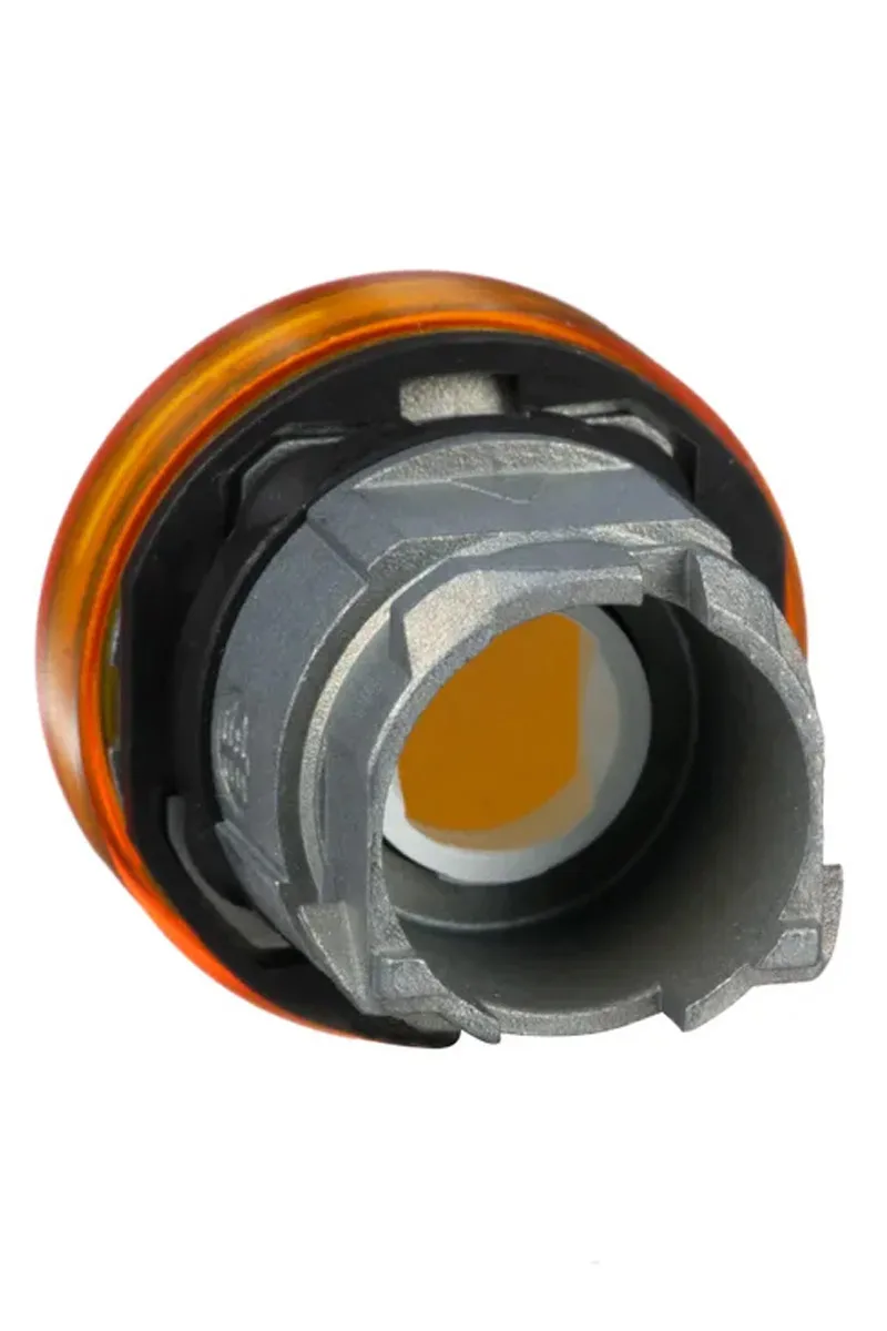 Schneider ZB4BV053 Entegre Led için 22mm Turuncu Düz Lensli Pilot Işığı Başlığı görsel 2
